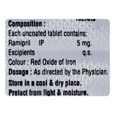 RAMI RACE 5mg Tablet 10's - Hypertension-ACE