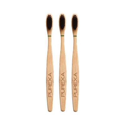 Purexa Oral Care Combo (Herbal Toothpaste 100 gm + Bamboo Toothbrush - Charcoal 3's) 1's - Toothpaste