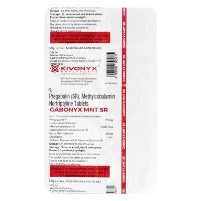 GABONYX MNT SR Tablet 10's - Neuropathic Pain-Dru