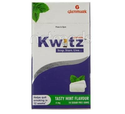 Kwitz Mint Flavour 4mg Chew Gum 10'S - Smoking cessation