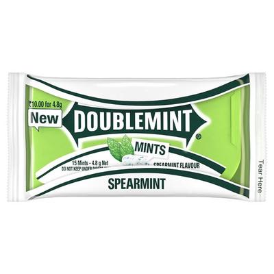 Doublemint Mints - Spearmint (Pack of 15 x 4.8 gm) - Nutritional Bars