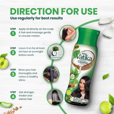Dabur Vatika Enriched Coconut Hair Oil 75 ml - Hair Oils