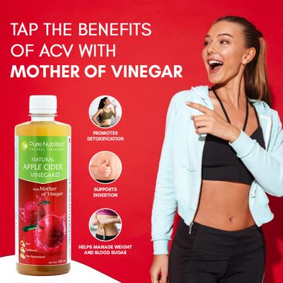 Pure Nutrition Natural Apple Cider Vinegar 500 ml - Apple Cider Vinegars