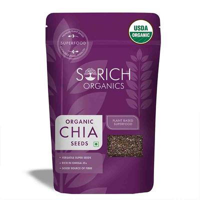 Sorich Organics USDA Certified Organic Chia Seeds 200 gm - Nutritional Bars