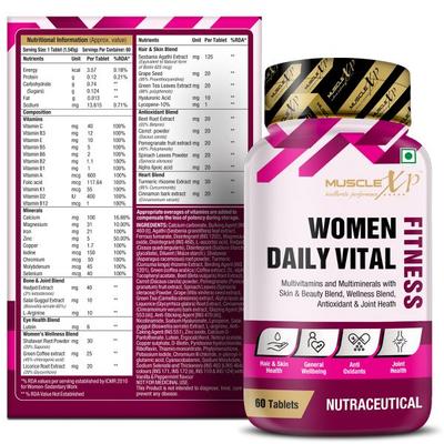 MuscleXP Women Daily Vital Fitness Tablet 60's - Workout Essentials