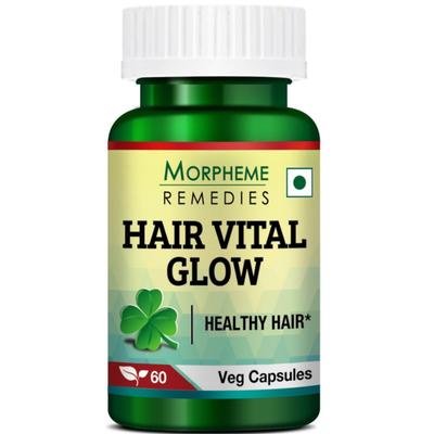 Morpheme Remedies Hair Vital Glow 60 Veg Caps - For Hair Health 60's - Hair & Skin
