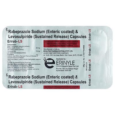 ERIRAB LS Capsule 10's - Ulcer/Reflux/Flatulence-GIT