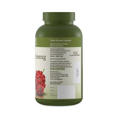 GNC Herbal Plus Triple Ginseng Root Veg Capsule 90's - Herbal Dietary Supplement