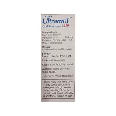 ULTRAMOL 250 Oral Suspension 60ml - Fever-Ana