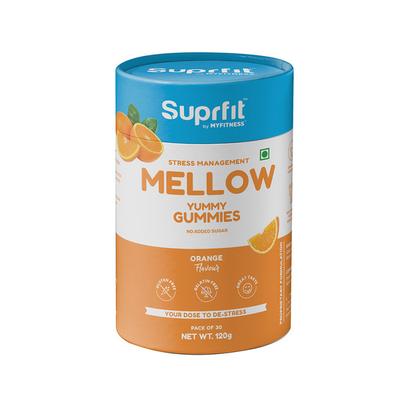 Suprfit Mellow Stress Management Yummy Gummies - Orange 120 gm - Amino Acids