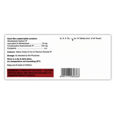 FEXIGRA M Tablet 10's - Allergies-Ant