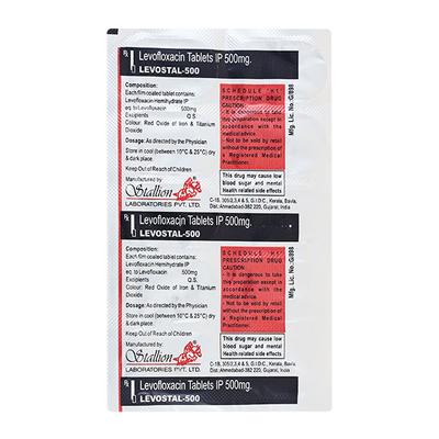 LEVOSTAL 500 Tablet 10's - Bacterial Infections-Qui