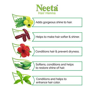 Neeta Hair Henna Hair Color - Natural Brown 125 gm - Henna