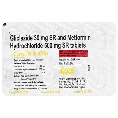 CARRYL M SR 30mg Tablet 10's - Diabetes-Ant