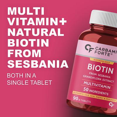 CF Biotinova-Gold Biotin 10000 mcg+ Veg Tablet 90's - Hair & Skin