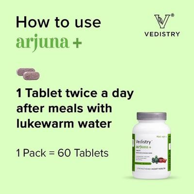 Vedistry Arjuna+ Tablet 60's - Pure Herbs