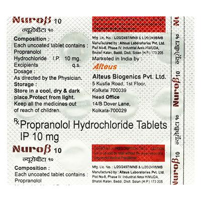NURO BETA 10 Tablet 10's - Hypertension-Bet