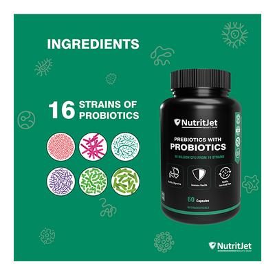 NutriJet Prebiotics with Probiotics Capsule 60's (N) - Digestive Health