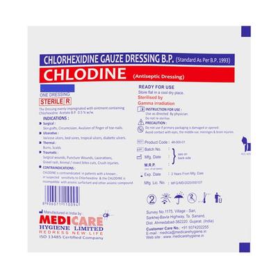 Medica Chlodine Chlorhexidine Gauze Dressing 10 cm x 30 cm 1's - Bandages