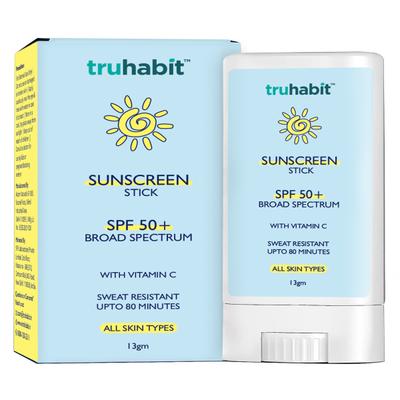 TruHabit Sunscreen Stick SPF 50+ With Vitamin C (All Skin Types) 13 gm - Face Sunscreen