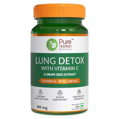 Pure Nutrition Lung Detox with Vitamin C & Grape Seed Extract 800 mg Veg Capsule 60's - Vital Health
