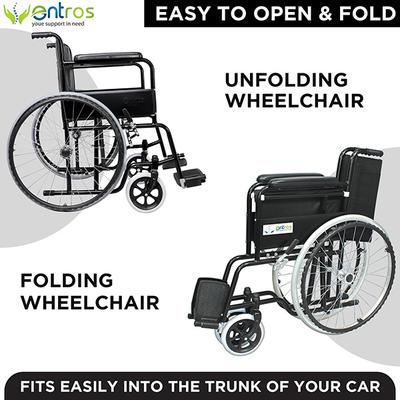 Entros Wheelchair - Black (EHS-875) - Wheelchairs & Walking Sticks