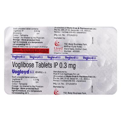 VOGLOYD 0.3 Tablet 15's - Diabetes-Ant