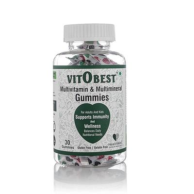 HealthBest VitObest Multivitamin & Multimineral Gummies - Mixed Fruit Flavour 30's - Multi-Vitamins