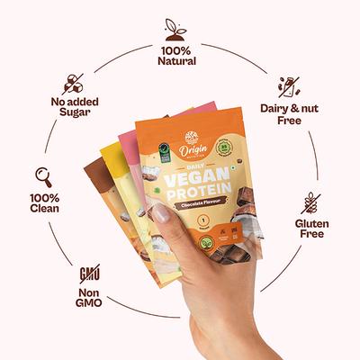 Origin Nutrition Vegan Protein Powder - Multi Flavour 180 gm - Whey Proteins