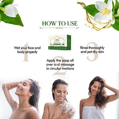 TAC The Ayurveda Co. Jasmine Sugar Soap (Pack of 3 x 300 gm) - Personal Care (Ayush)