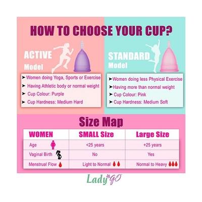 LadyGo Menstrual Cup-Standard (Small) - Menstrual Cups