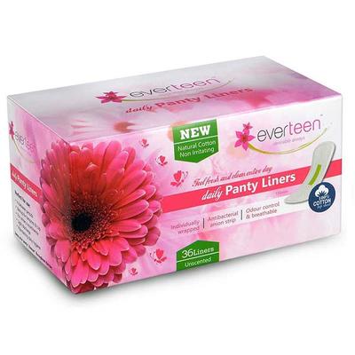 everteen Daily Panty Liners With Antibacterial Strip for Light Discharge & Leakage in Women - 1 Pack (36pcs) 1's - Panty Liners