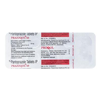 Prazoqol 40mg Tablet 10'S - Ulcer/Reflux/Flatulence-Aaa