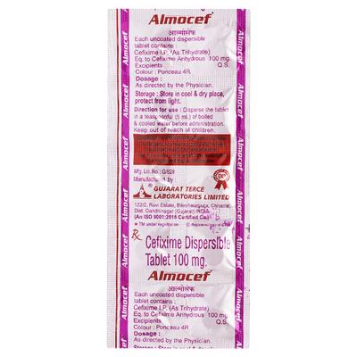 ALMOCEF DT 100mg Tablet 10's - Bacterial Infections-Cep