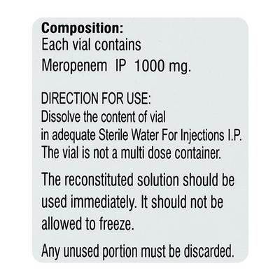 MEROSTAL 1gm Injection 1's - Bacterial Infections-OBL