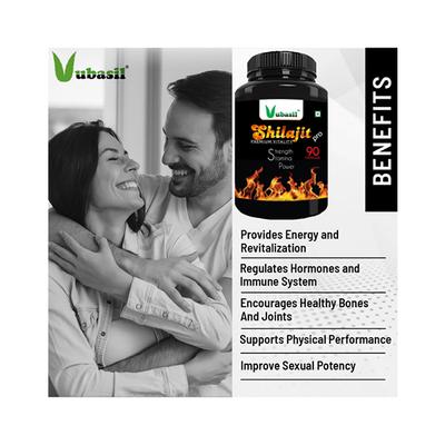 Vubasil Shilajit Pro Capsule (Pack of 4 x 90's) - Health Products