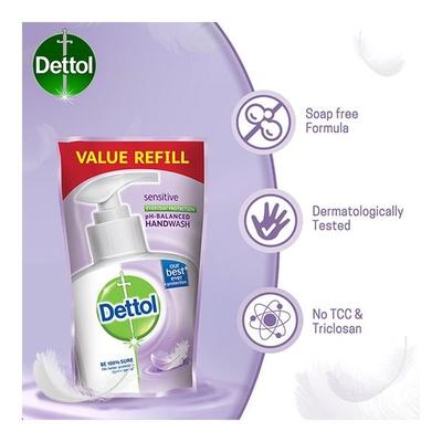 Dettol pH Balanced Handwash - Sensitive (Pack of 3 x 175 ml) - Hand Wash & Soaps