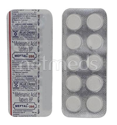 Meftal 250mg Tablet 10'S - Pain relief-Nsa