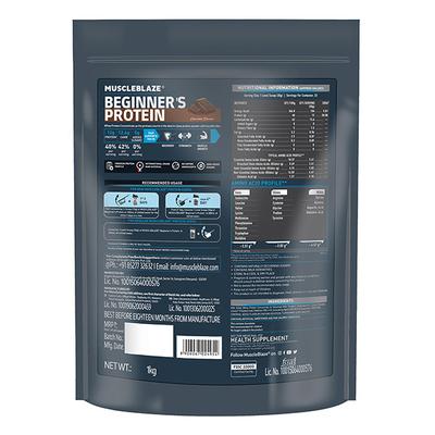 MuscleBlaze Beginner's Protein Supplement - Chocolate 1 kg - Protein Drink