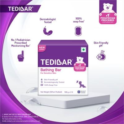 TEDIBAR BATHING Bar 2X100gm - Baby Soap