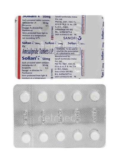 Solian 50mg Tablet 10'S - Schizophrenia-Aps