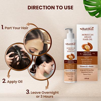 Health Veda Moroccan Argan Hair Oil 100 ml - Hair Oils
