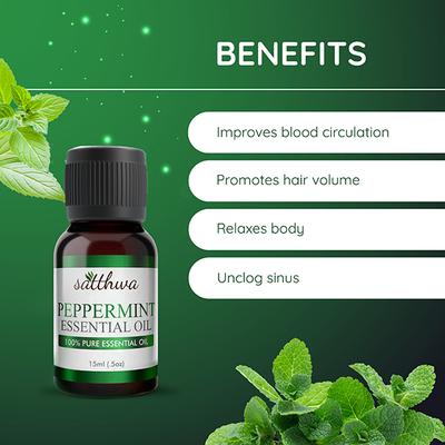 Satthwa 100% Pure Essential Oil - Peppermint 15 ml - Essential Oils