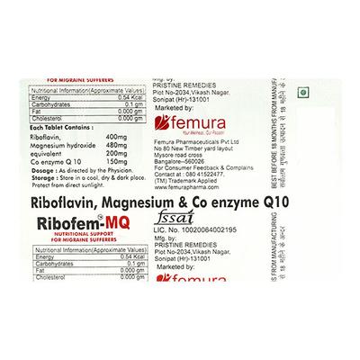 RIBOFEM MQ Tablet 10's - Supplements-Sup