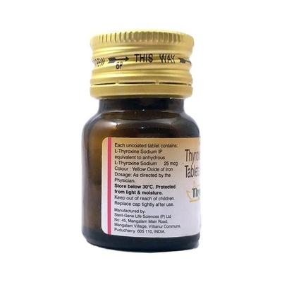 Thyroup 25Mcg Tablet 100'S - Hypothyroidism