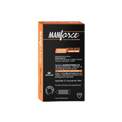 Manforce Extra Dotted Condoms - Hazelnut Flavoured 10's - Plain/Flavoured Condoms