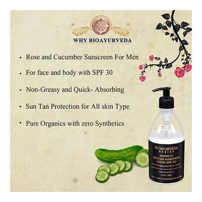 Bioayurveda Basics Homme UV Defense (SPF 30) Sunscreen Lotion 500 gm - Body Sunscreen
