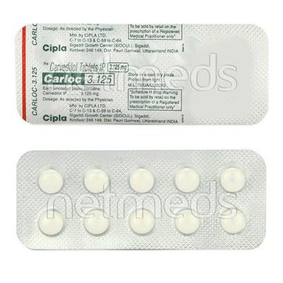 Carloc 3.125mg Tablet 10'S - Hypertension-Bet