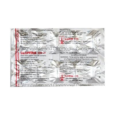 Clopitab CV 10mg Capsule 10'S - High Cholesterol-Dys