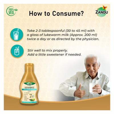 Zandu Seniorz Daily Health Booster Syrup 450 ml - Vitamin C